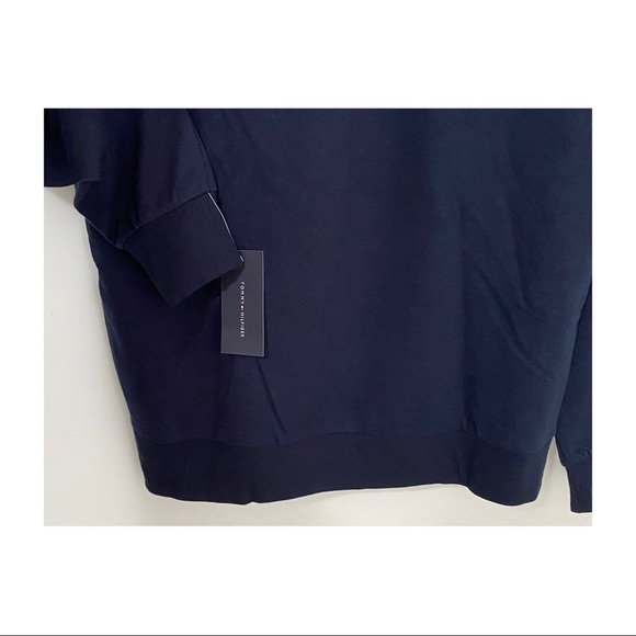 Mens unisex long sleeved hoodie sleepwear top size small navy - Picture 6 of 8